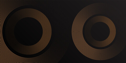 Abstract gold background with glowing curved lines.