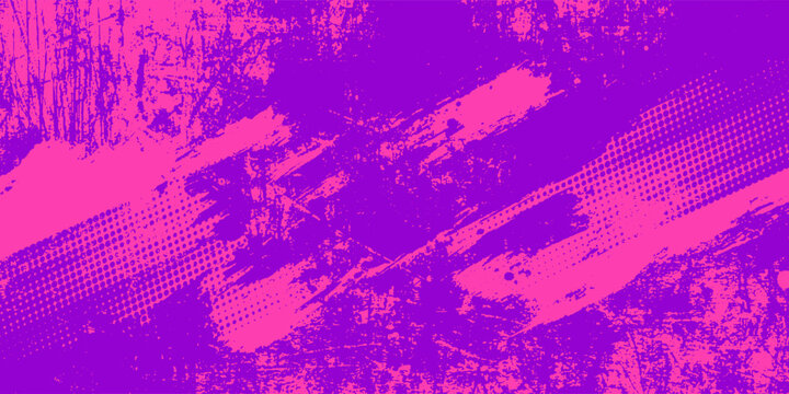 Running Poster Design %E2%80%93 Abstract Colorful Splash Illustration in Purple and Blue for City Marathon