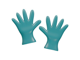 Fototapeta premium insulated gloves icon 3d illustration render