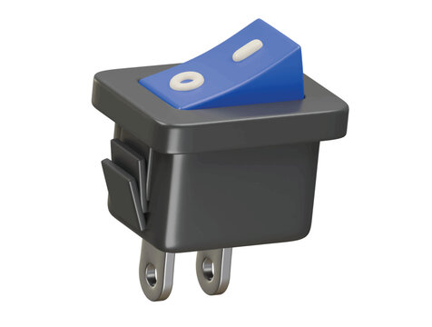 SPST switch icon 3d illustration render