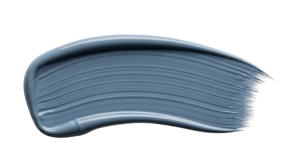 Smear of blue grey paint, cutout, PNG isolated on white or transparent background