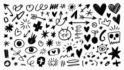 Hand-Drawn Doodle Icons and Symbols Collection
