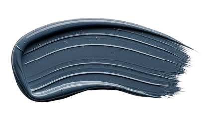 Smear of dark blue grey paint, cutout, PNG isolated on white or transparent background