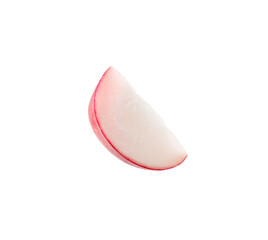 Piece of fresh radish isolated on white