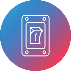 Switch Line Gradient Circle Background Icon