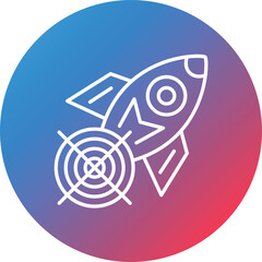 Mission Line Gradient Circle Background Icon