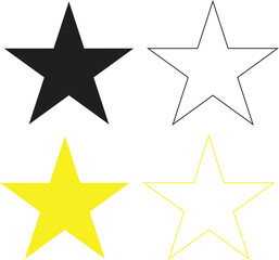 Fototapeta premium star vector logo Golden star Star vector icon symbol isolated on white background Star vector icons. Set of star symbols isolated