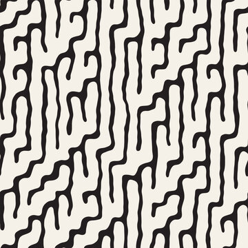 Vector seamless organic pattern. Hand drawn abstract background. Modern stylish texture.