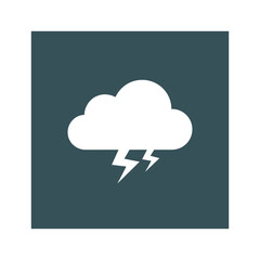 Cloud with lightning Vector