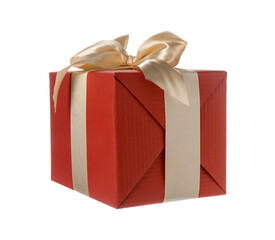 One beautiful gift box isolated on white