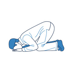 Person in prayer position Vector