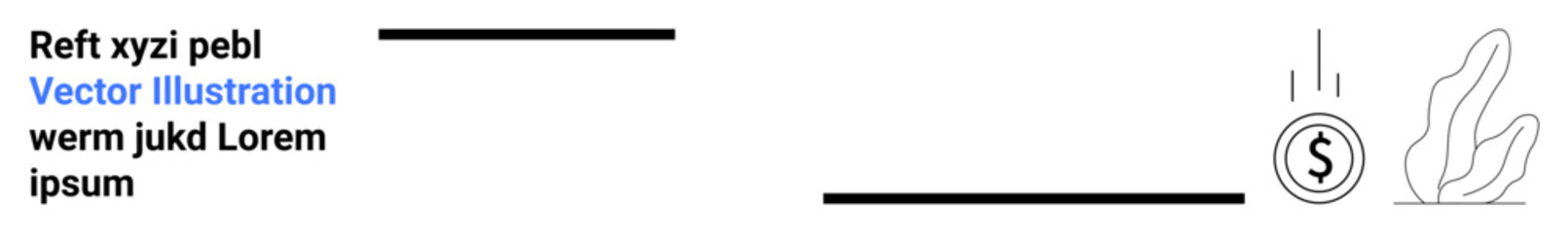 Financial growth, investment, economic planning, minimalistic design, business concepts, savings. A coin dropping, text and abstract elements. Financial growth and investment concepts