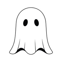 Simple ghost illustration Vector