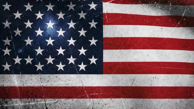 Grunge distressed american flag texture with red and white stripes