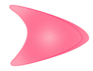 Glossy Pink Dynamic Arrow Shape
