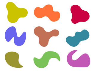 Colorful Abstract Organic Blob Shapes Collection