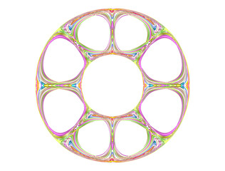 Vibrant Fractal Ring with Organic Segments