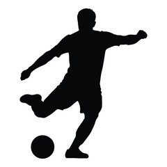 Silhouette of a soccer player