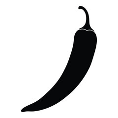 Single black pepper silhouette