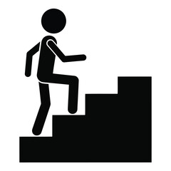 Person ascending stairs