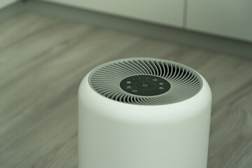 Air purifier. Take care of your air while working from home (home office). Get rid of smog, 2.5 p.m. with a HEPA filter. Modern solutions for the home: smart home, wifi, touch panel 