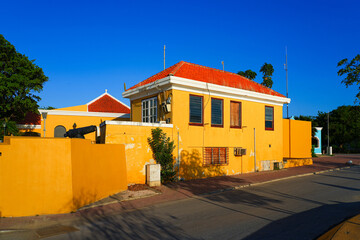 Fort Oranje and Lighthouse in Kralendijk, Bonaire - 17th century Dutch fortification in the...