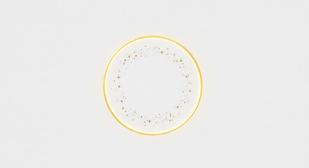 柔らかな光が輝く美しい円形の断面図 白い中心に粒々模様が広がるミニマルなデザイン. AI Generated