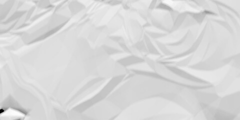 White crumpled paper Blank white crumpled and creased paper poster.