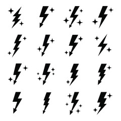 Grid of lightning bolts