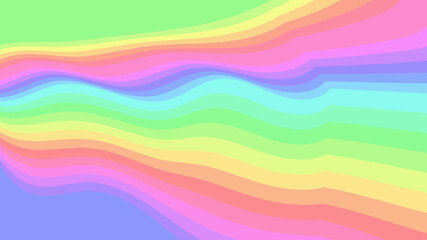 Pastel Rainbow Hues: Soft Wave Gradient Background Graphic Perfect for Whimsical Designs and Creative Projects