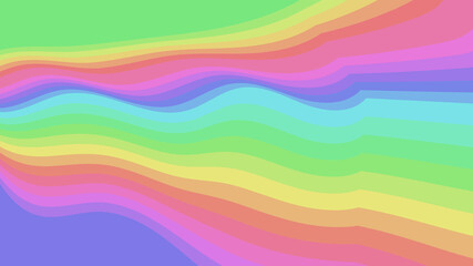 Pastel Rainbow Ribbon: Soft and Dreamy Abstract Background for Gentle Visual Effects and Elegant Style