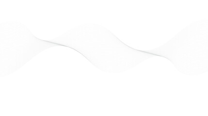 Minimal abstract background with gray color curved lines and elegant wave pattern design. Digital energy waves technology concept modern backdrop design for business, presentation, banner. 