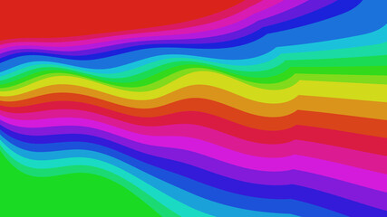 Rainbow Gradient Abstract Wavy Lines Background for Modern Designs & Creative Projects (Vibrant & Eye-Catching)