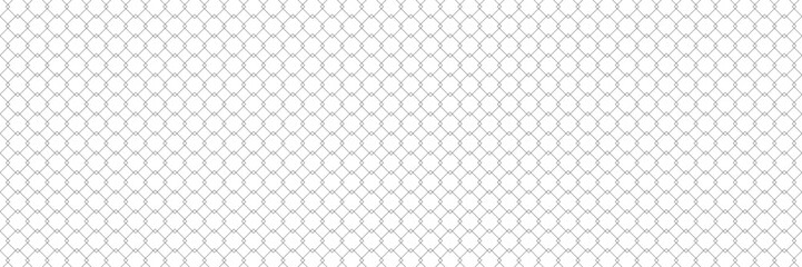 Fototapeta premium Steel wire chain link fence seamless pattern. Metal lattice with rhombus, diamond shape silhouette. Grid fence background.