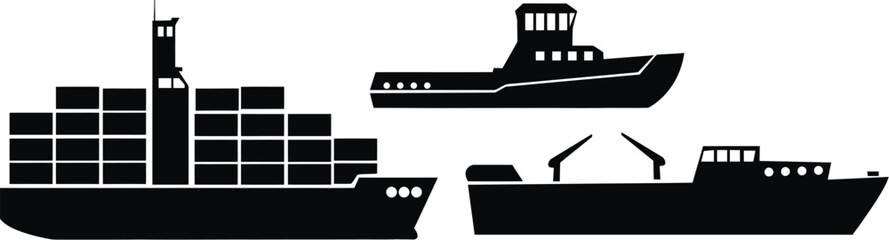 boat icon Set, Ship Icon Set,  sailboat yacht marine ship catamaran submarine vessel, Vector illustration !