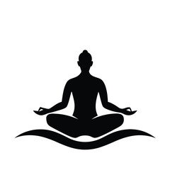yoga silhouette vector