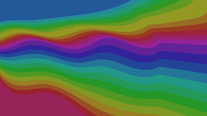 Vibrant Rainbow Ribbon: Abstract Color Bands Graphic Illustration for Creative Designs & Colorful Backgrounds (116 chars)