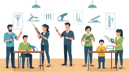 innovative classroom for learning and practicing from professionals and students