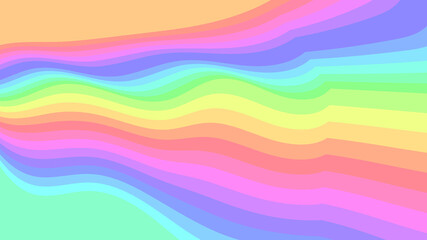Vivid Gradient Wavy Stripes: Abstract Colorful Background for Modern Art and Graphic Design Elements