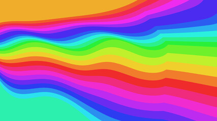 Vibrant Wave Spectrum: A Colorful Abstract Background with Layered Lines in Bright Tones, Perfect for Artistic Designs