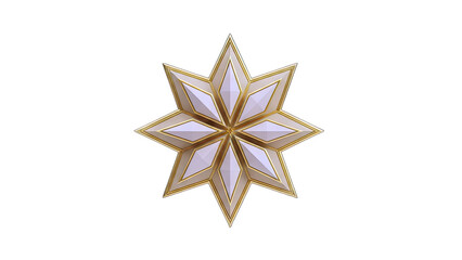 Decorative Star Ornament on White Background
