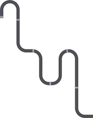 Top view roadway design showing a labyrinth-style continuous path with squared routing.