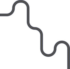 Top view highway path graphic illustrating a labyrinth configuration using squared wave geometry.
