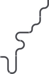 Top view road design depicting a square maze layout constructed with squared wave segments.