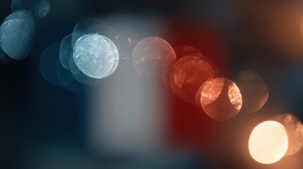 Blue and red bokeh lights abstract background