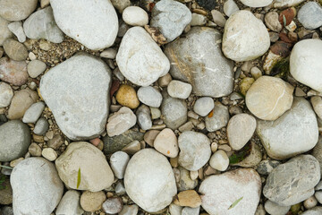 Natural River Stone Background and Texture