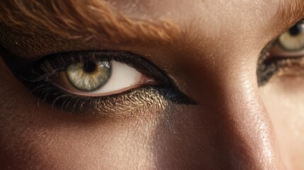 Obraz premium Closeup eye makeup detail