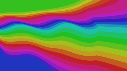 Bright Rainbow Flowing Stripes: Vibrant Colors & Smooth Gradients for Fun, Energetic Backgrounds