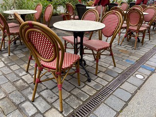 Cozy European Street Cafe with Outdoor Terrace