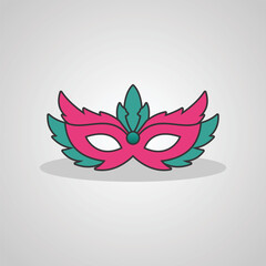 Colorful Carnival Eye Mask Vector Illustration 